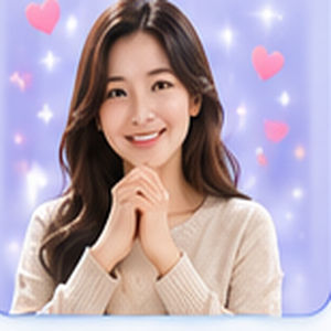 게임 결과를 축하하는 진행자